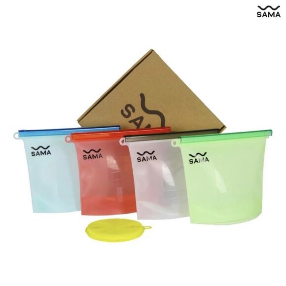 Multi-Color Reusable Storage Bags - Picture 3 of 17